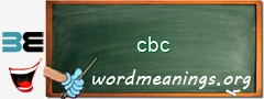 WordMeaning blackboard for cbc